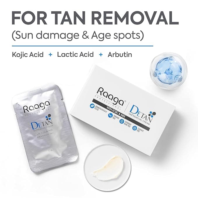 Raaga Professional De-Tan Pack | Tan Removal Cream with Kojic and Milk – (72 gm) (Pack of 3) view 4