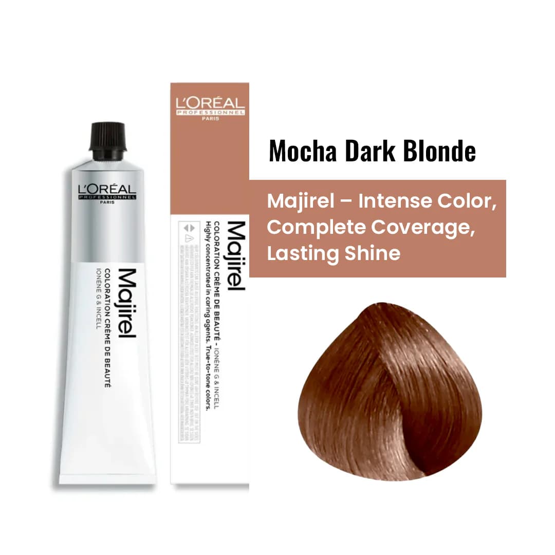 L’Oréal Professionnel Majirel – 6.8 (Mocha Dark Blonde) 50G