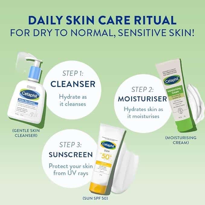 Cetaphil Moisturizing Cream for Dry to Normal Sensitive Skin, 80g view 4
